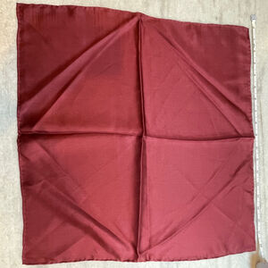 Unbranded Burgundy Silk Pocket Square (Pre-Owned)
